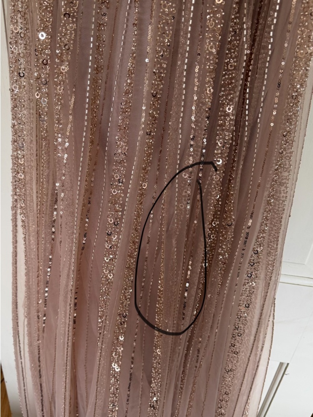 Ladivine CD0238 Gold Beaded Prom Dress Size 10 Floor Length Formal Gown - Picture 3 of 11
